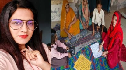 Poonam Tomar also teaching the mothers of students by smart class in Bareilly