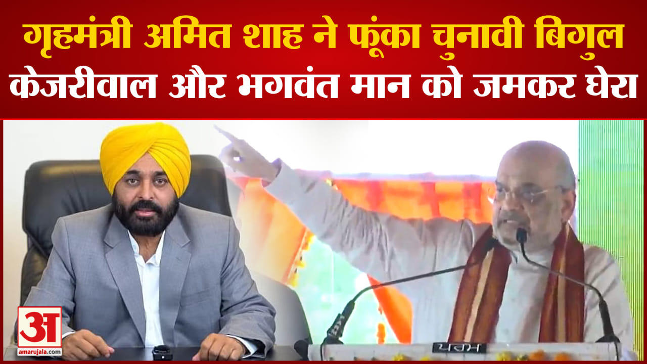 Amit Shah In Punjab:'भगवंत सीएम हैं या पायलट', बीजेपी नेता अमित शाह बोले- मान का एक ही काम