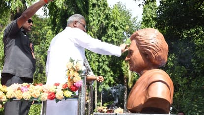 CM Bhupesh targeted movie Adipurush 45 crore development works Gift  in GPM