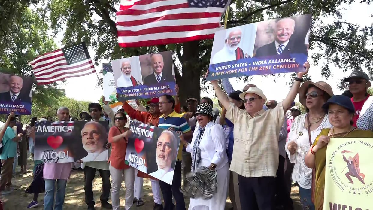PM Modi US State Visit: Enthusiastic Indian-Americans gathered at iconic locations across 20 US cities
