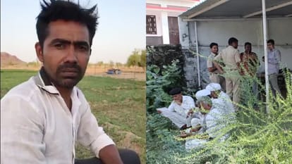 मृतक युवक और परिजन