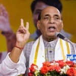रक्षा मंत्री राजनाथ सिंह चेन्नई में एक जनसभा को संबोधित करते हुए।