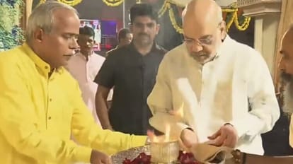 Amit Shah participates in Mangla Aarti at Jagannath temple ahead of Rath Yatra in Gujarat