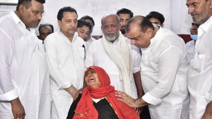 Five year old child died of dog bite in Rampur MLA Akash Saxena met victim s family