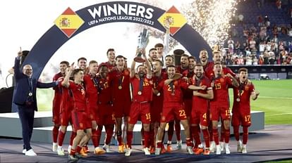 UEFA Nations League: स्पेन को पहली बार यूएफा नेशंस लीग खिताब, पेनाल्टी शूटआउट में क्रोएशिया को 5-4 से हराया UEFA Nations League: Spain won UEFA Nations League title for 1st time, defeating Croatia 5-4 in penalty shoot