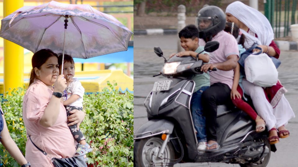 Mercury rose six degrees in a day, heat and humidity caused havoc, slight relief in the evening