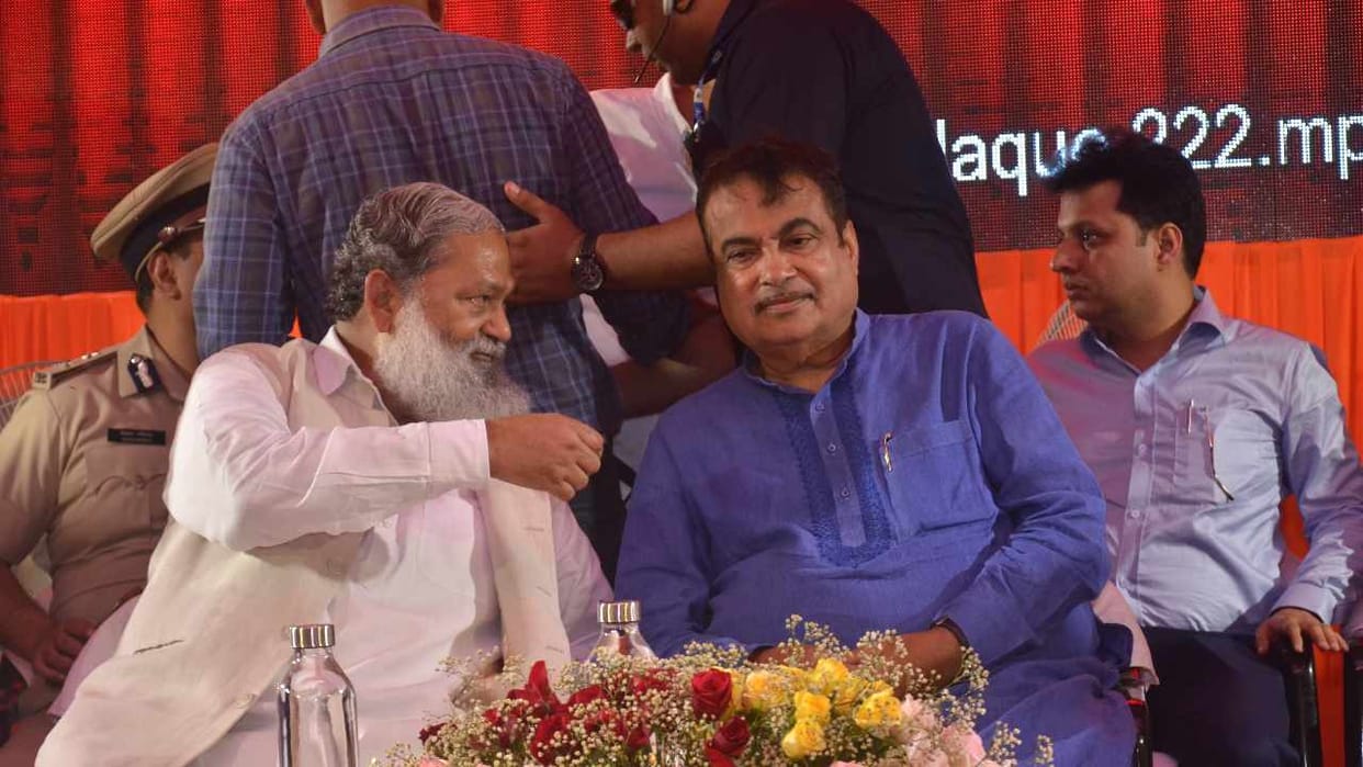 Nitin Gadkari lays foundation stone of Six Lane Green Field Ring Road in Ambala