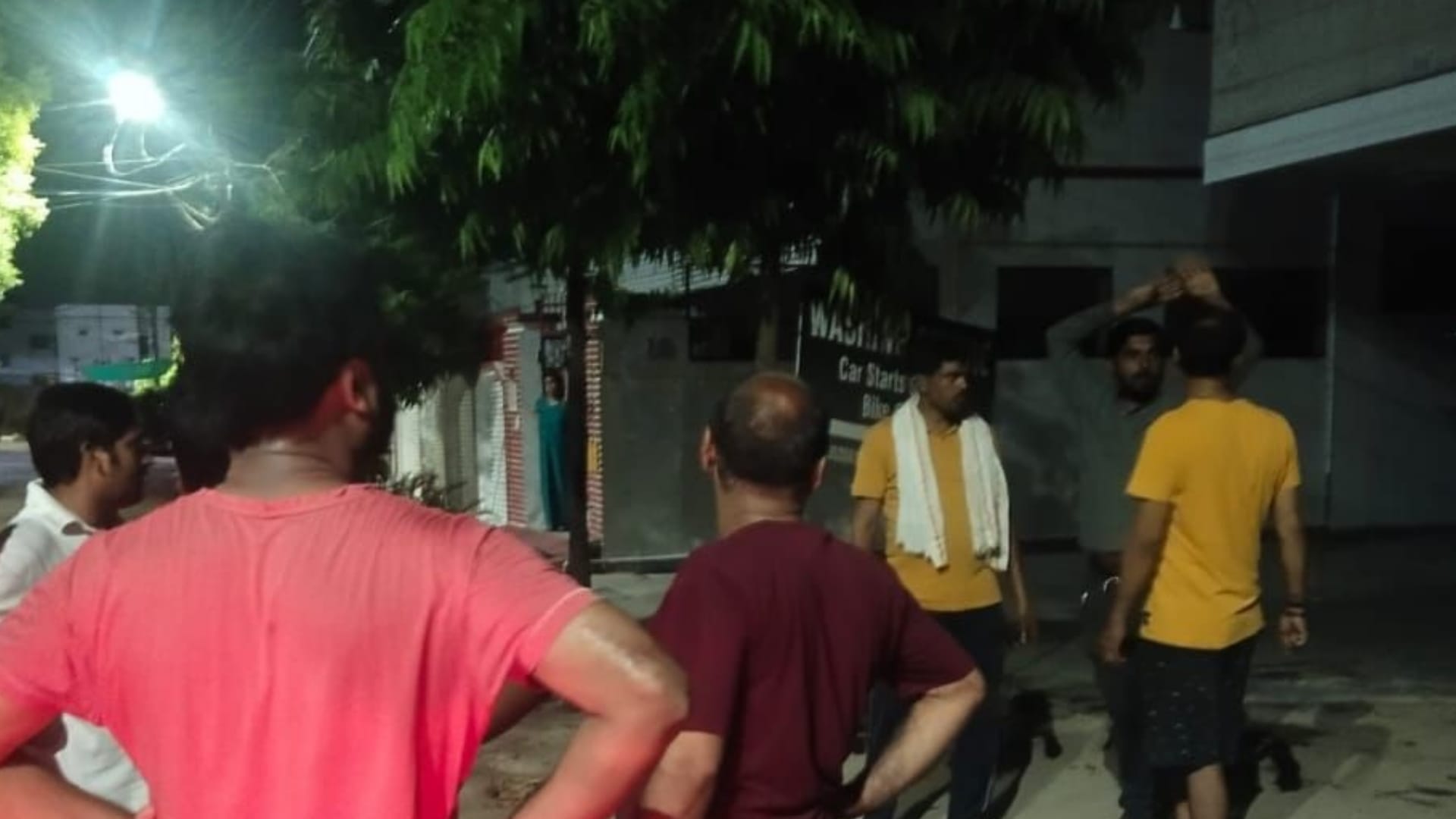 People angry because of power cut attacked on a unit in Lucknow.