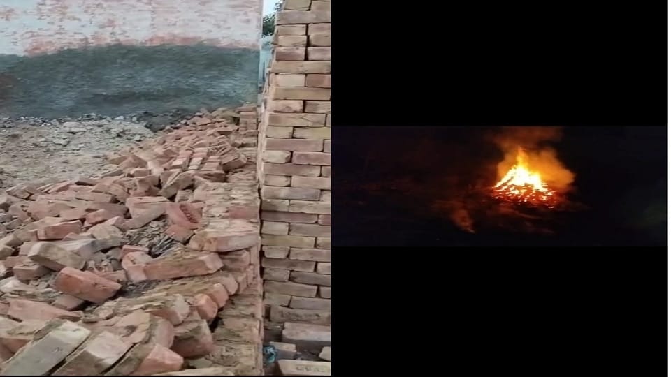 Firing in Bhali Anandpur village of Rohtak, broke the walls of house and set it on fire