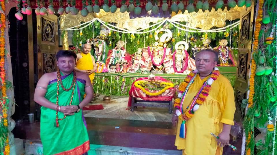 Rath Yatra Festival celebrated with great pomp at Thakur Shri radha Damodar Temple in Vrindavan at Mathura