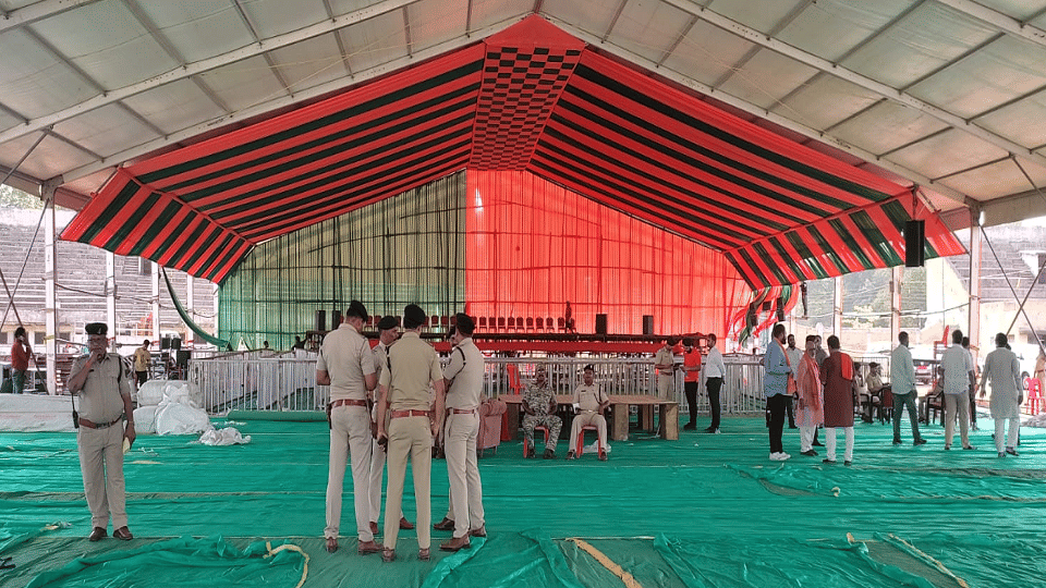 Preparations are in full swing for Union Home Minister Amit Shah's program to be held on June 22