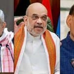 उपराष्ट्रपति धनखड़, गृहमंत्री अमित शाह और रक्षामंत्री राजनाथ सिंह