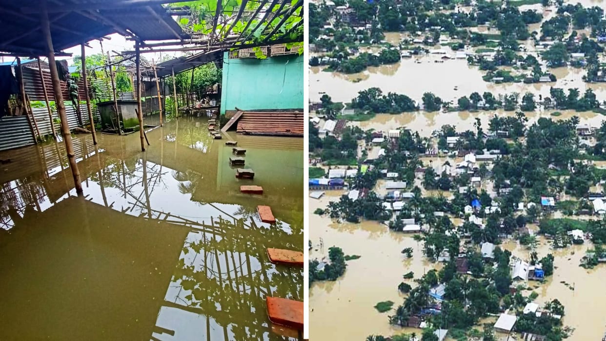 Flood situation worsens in Assam nearly 1.2 lakh people hit