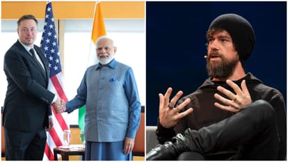 एलन मस्क, पीएम मोदी और जैक डोर्सी।