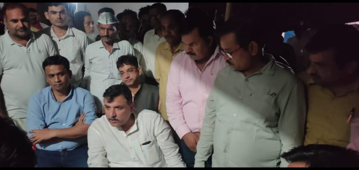 AAP MP Sanjay Singh in Mirzapur: State's law and order and power cuts held the government responsible