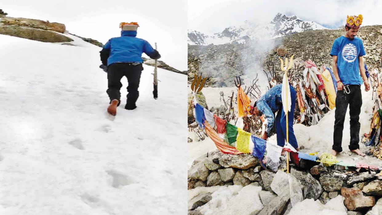Aastha: Nishant reached Neelkanth lake by walking barefoot on snow