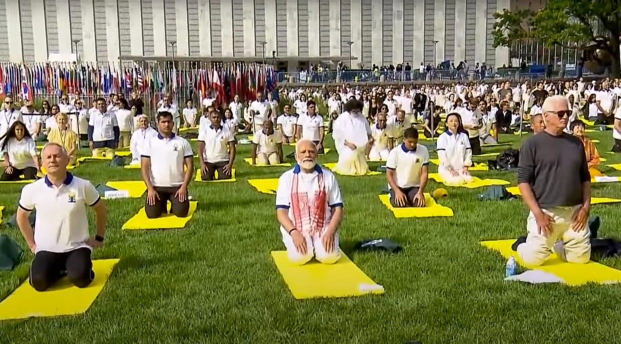International Yoga Day Celebration In New York PM Modi did at UN Headquarters