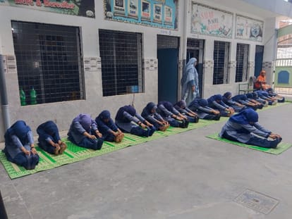 Yoga Day: Muslim students perform yoga in madrasa