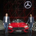 Santosh Iyer, MD & CEO and Lance Bennett, VP Sales & Marketing launching new Mercedes AMG SL 55
