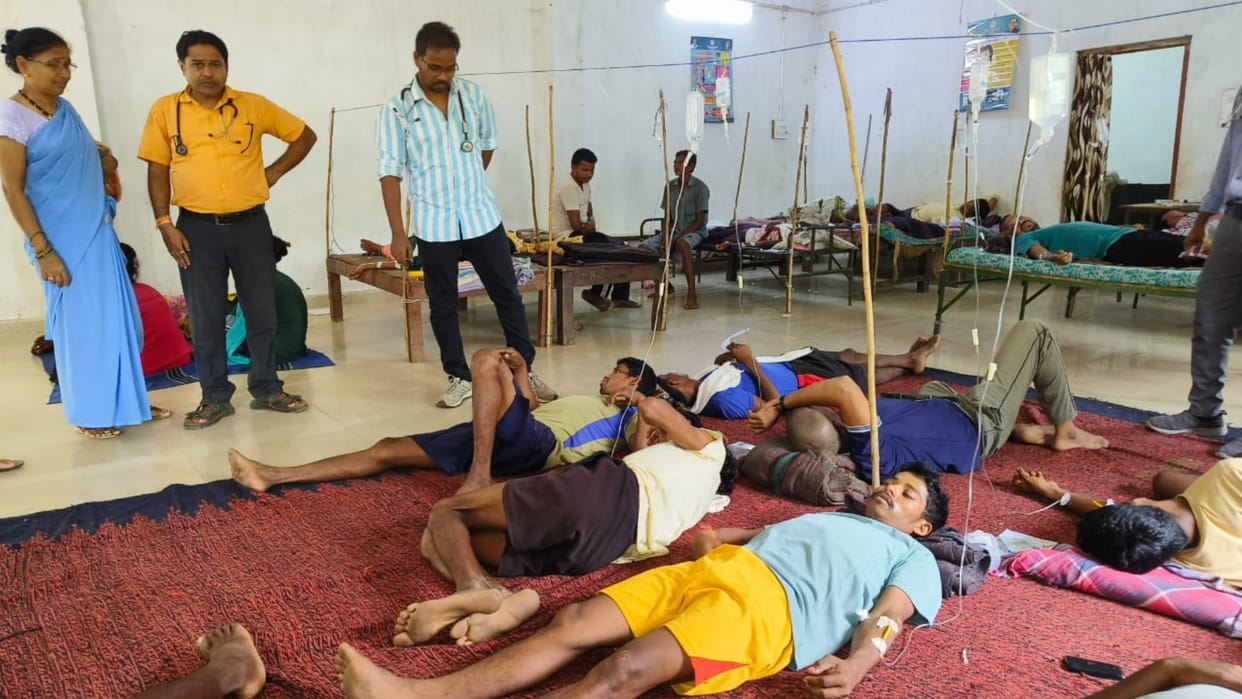 300 people from 13 villages are sick with vomiting and diarrhea in Bijapur