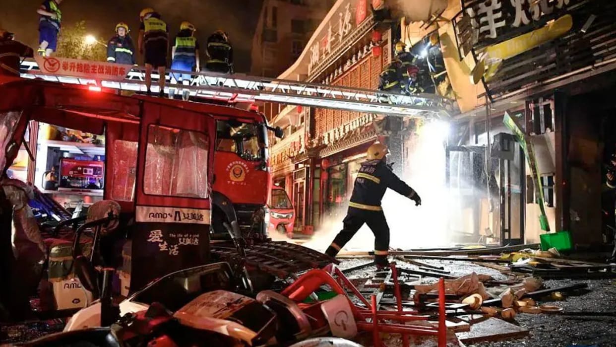 china lpg leak blast in restaurant kills injured many yinchuan