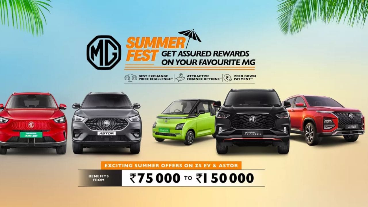 mg india offers huge discount upto 1.5 lakh on two suvs in june 2023, mg aster and mg zs ev