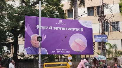 CM Nitish Kumar Bihar :  incroachment removed for Patna opposition meeting welcome wishes to opposition leader