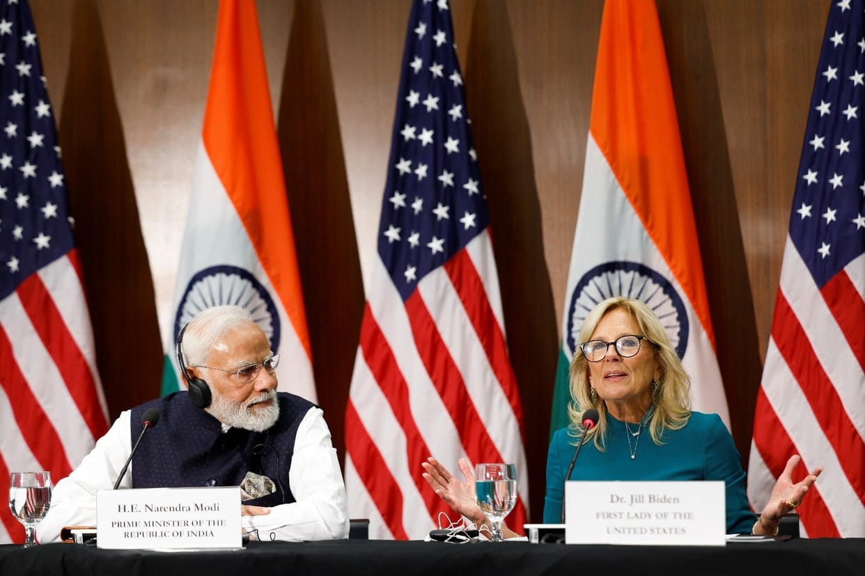 US First Lady Jill Biden praised pm modi for providing education to to all Indians especially girls
