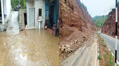 Himachal News: बारिश से किरतपुर-नेरचौक फोरलेन पर दरकी पहाड़ी, वन-वे हुआ ट्रैफिक, डैहर में घरों में घुसा पानी Himachal weather news: landslide on Kiratpur-Nerchowk forelane, traffic one way, water entered houses in Dahar