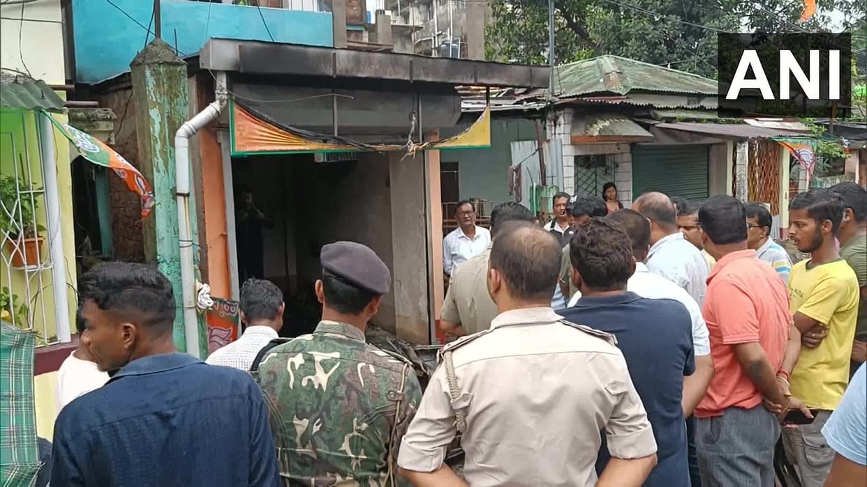 Bengal: Unknown miscreants set fire to BJP office in Siliguri, Shubhendu Adhikari accuses Mamta government