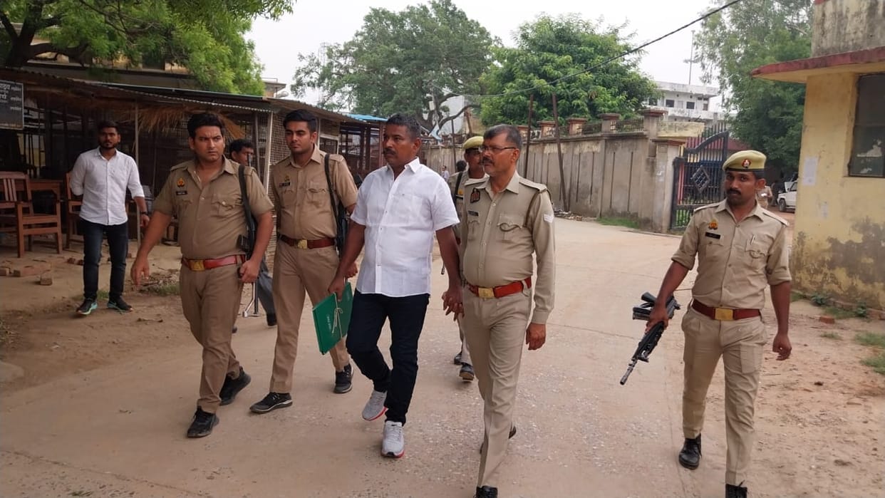 Mafia Kuntu Singh appeared in azamgarh gangster court amid tight security
