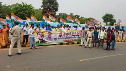 Meeting of opposition parties in Patna; Rahul Gandhi talking to workers at Sadakat Ashram, Bihar, Nitish Kumar