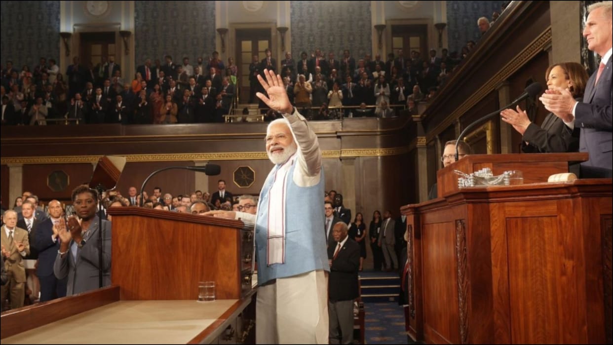 Prime Minister narendra Modi in american Parliament declared terrorism a global threat
