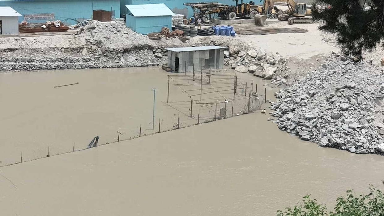 Work on 450 MW Shongtong Karchham project stopped due to rising water level of Sutlej