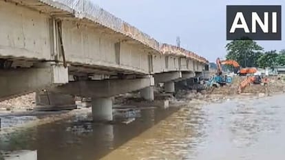 After bhagalpur overbridge collapse in bihar Pillar of an under-construction bridge on Mechi River in question