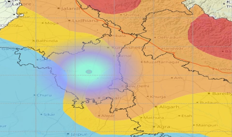 Earthquake tremors in Jind: People came out of their homes at night, department recorded a magnitude of 3.2