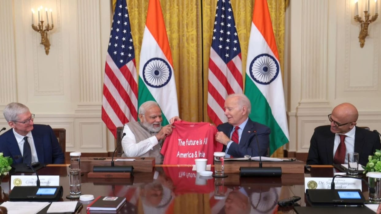 US President Biden gifted special T-Shirt to Narendra Modi with pm quote The future is AI-America and India