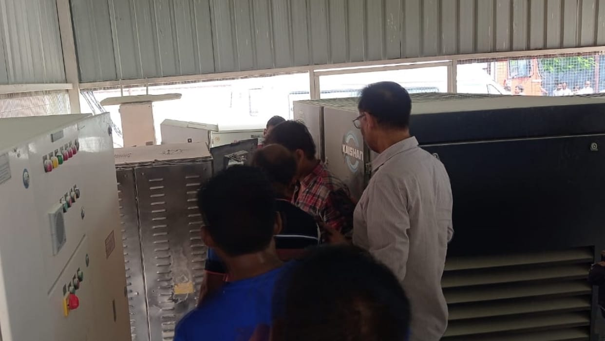 Fire broke out in Oxygen plant in Sitapur.