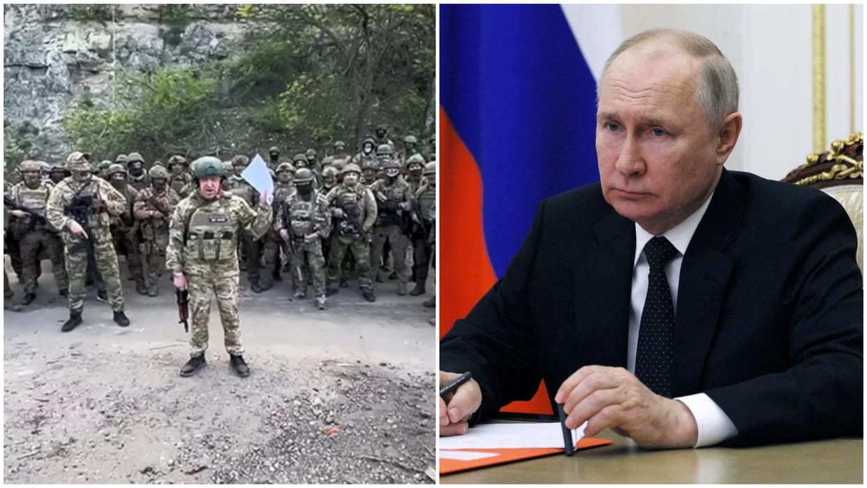 russia wagner group chief yevgeny prigozhin armed rebellion against defence minister vladimir putin civil war