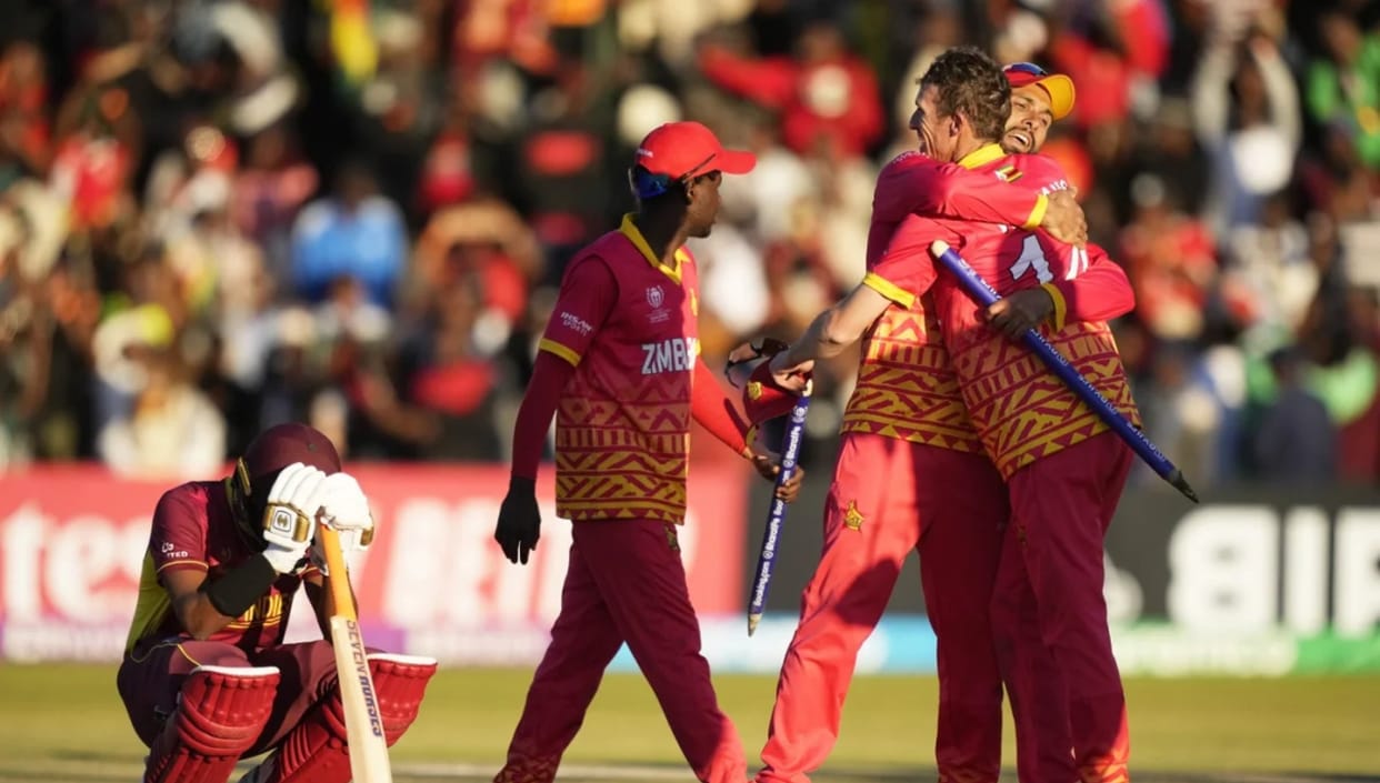 CWC Qualifiers Two-time world champion West Indies lost Sikandar Raza gave thrilling victory to Zimbabwe