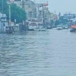 सीकर में आज बारिश से सड़कों पर चली पानी की चादर