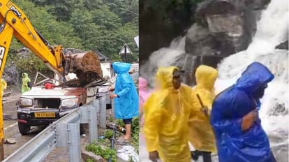 Uttarakhand Weather: केदारनाथ पैदल मार्ग पर उफान पर आए नाले, रुद्रप्रयाग जिला प्रशासन ने यात्रा पर लगाई रोक Monsoon 2023 In Uttarakhand Weather Gadera overflow in Kedarnath driver dies after stone falls on taxi