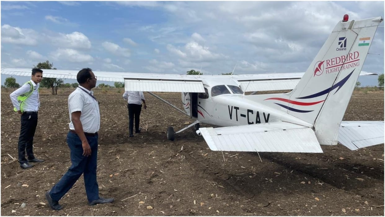 Trainer aircraft makes emergency landing on agricultural land in Karnataka no casualties in incident