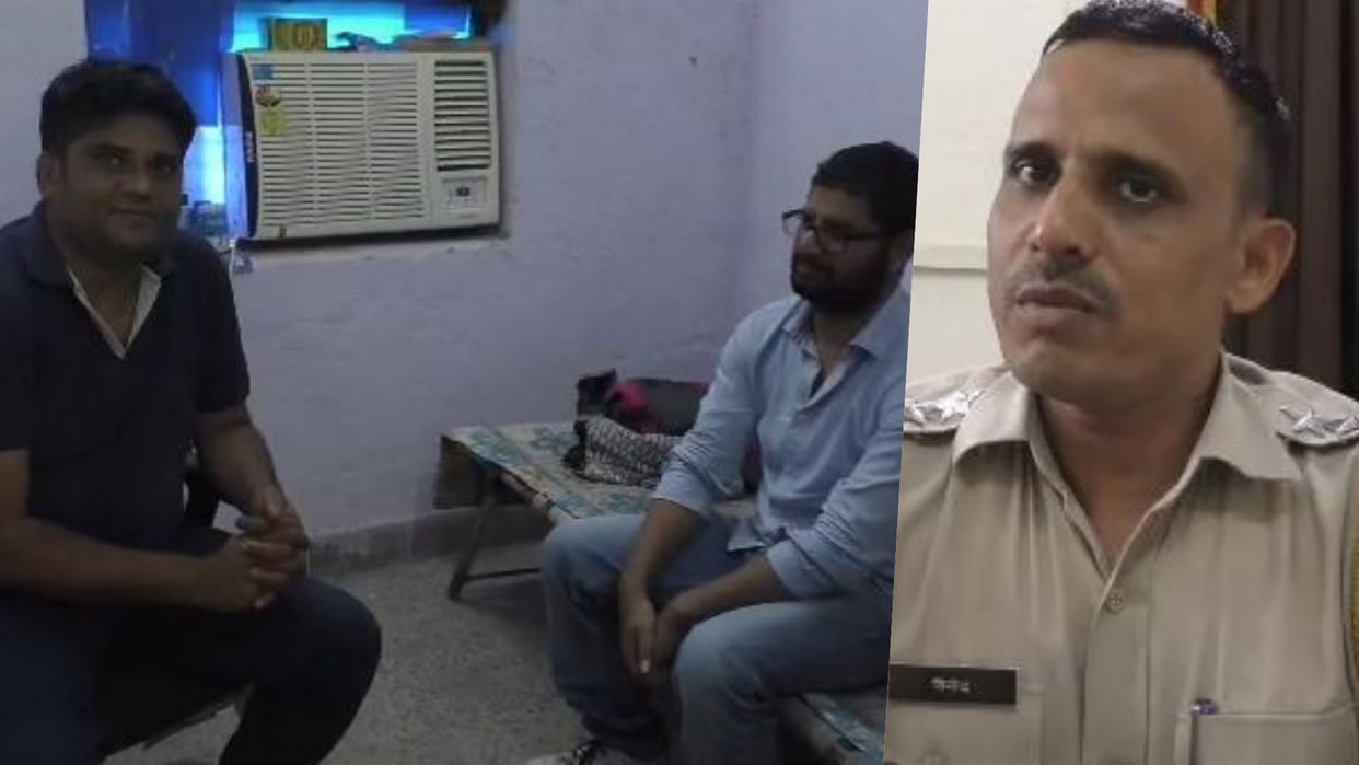 Bharatpur News constable Suspended in assault Case but listening complaint in police station