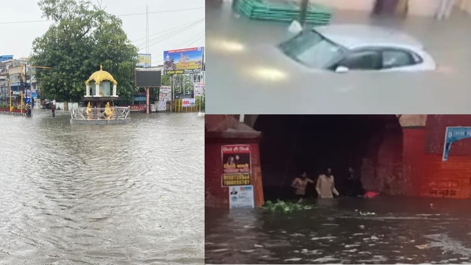 Monsoon 2023 first Rainfall in Uttarakhand Weather News Haridwar waterlogging many vehicles drowned photos