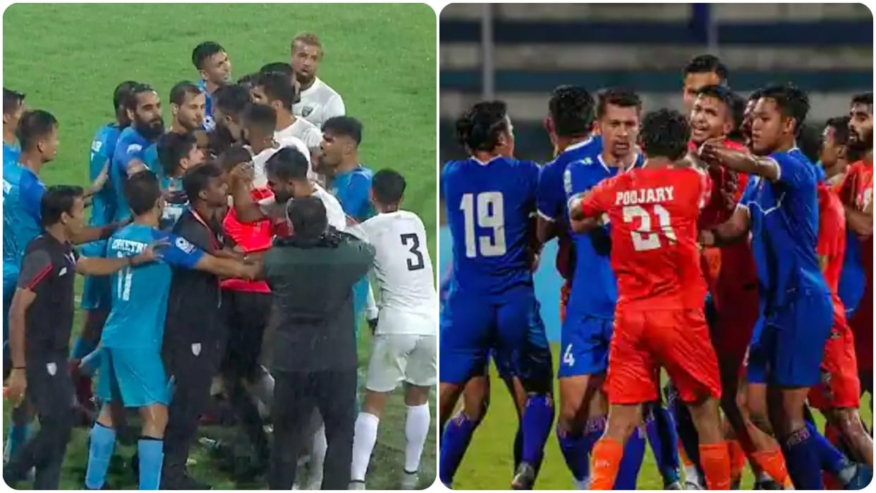 Indian Players clashed twice in SAFF Championship, after Pakistan indian player clashed with Nepal Watch Video