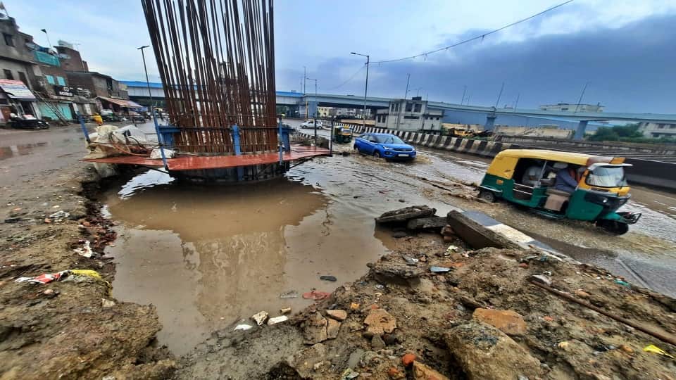 Waterlogging due to rain in Delhi