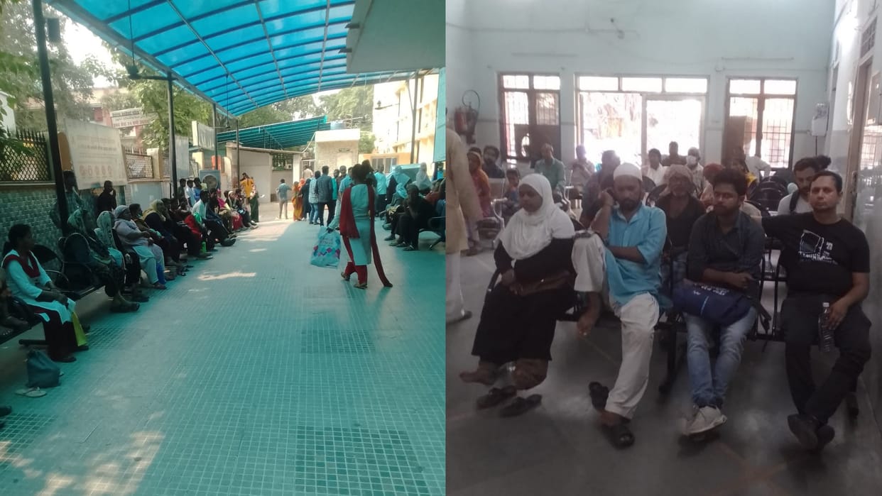 Protest of health employees creates problem for patients.