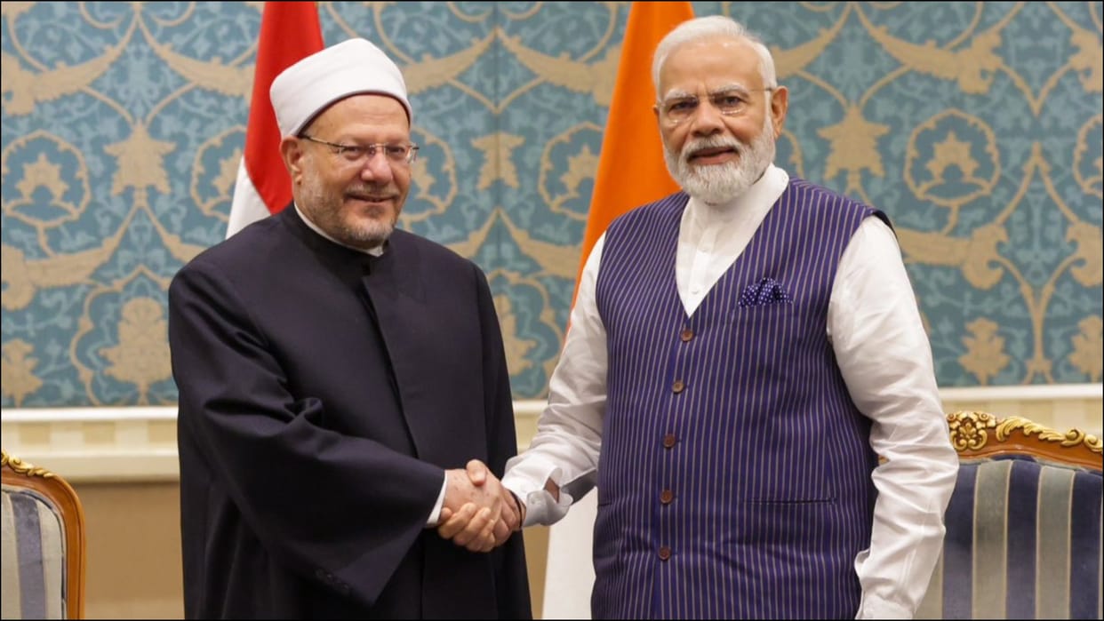 PM Modi meets Egypt Grand Mufti in Cairo discusses countering extremism radicalisation latest update in hindi