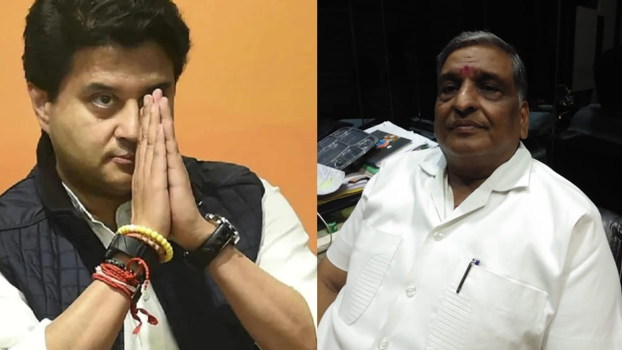 MP Politics: Jyotiraditya Scindia staunch supporter Rakesh Gupta left BJP and joined Congress
